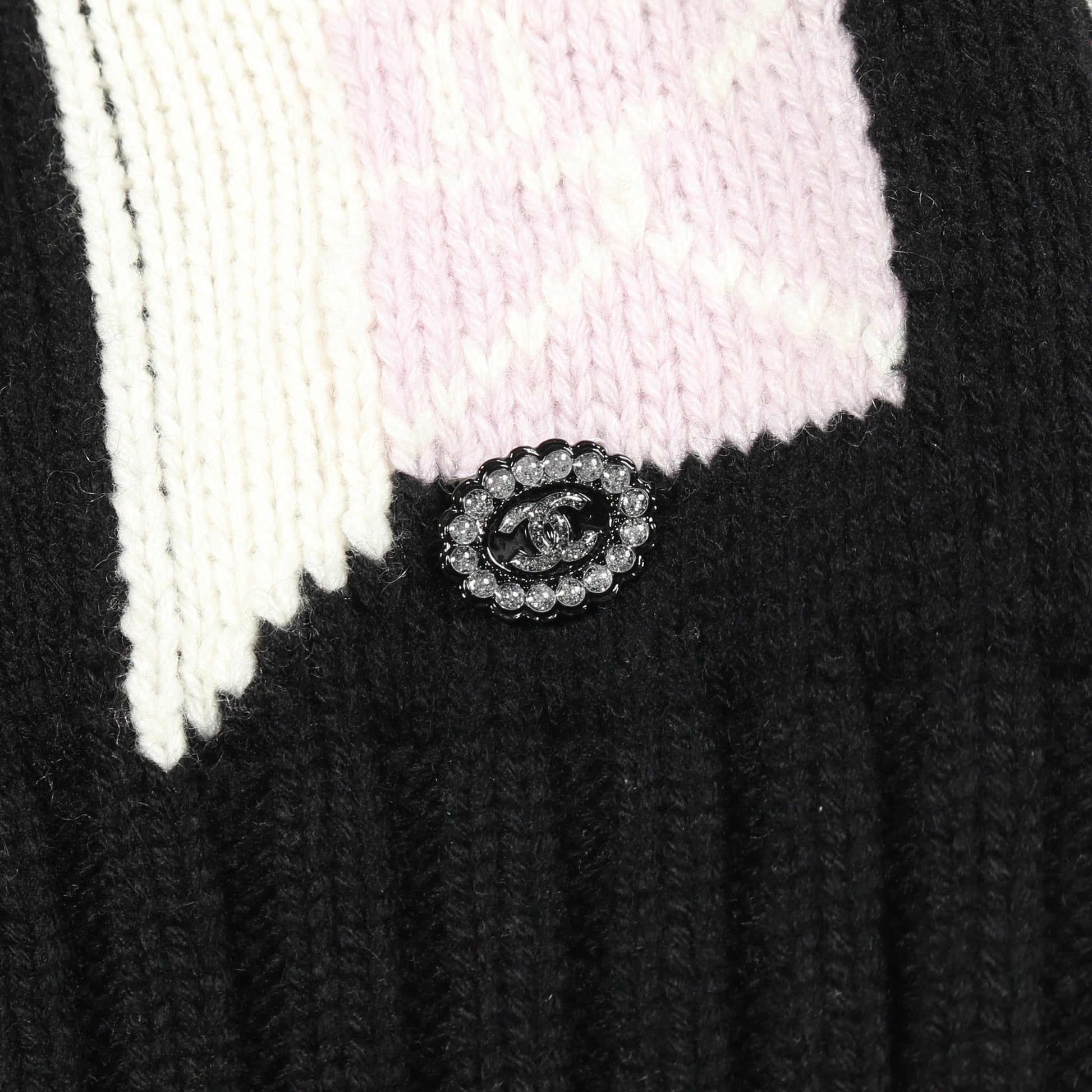 ココマーク ニット カシミヤ ブラック ホワイト ライトパープル 24AW シャネル トップス CHANEL