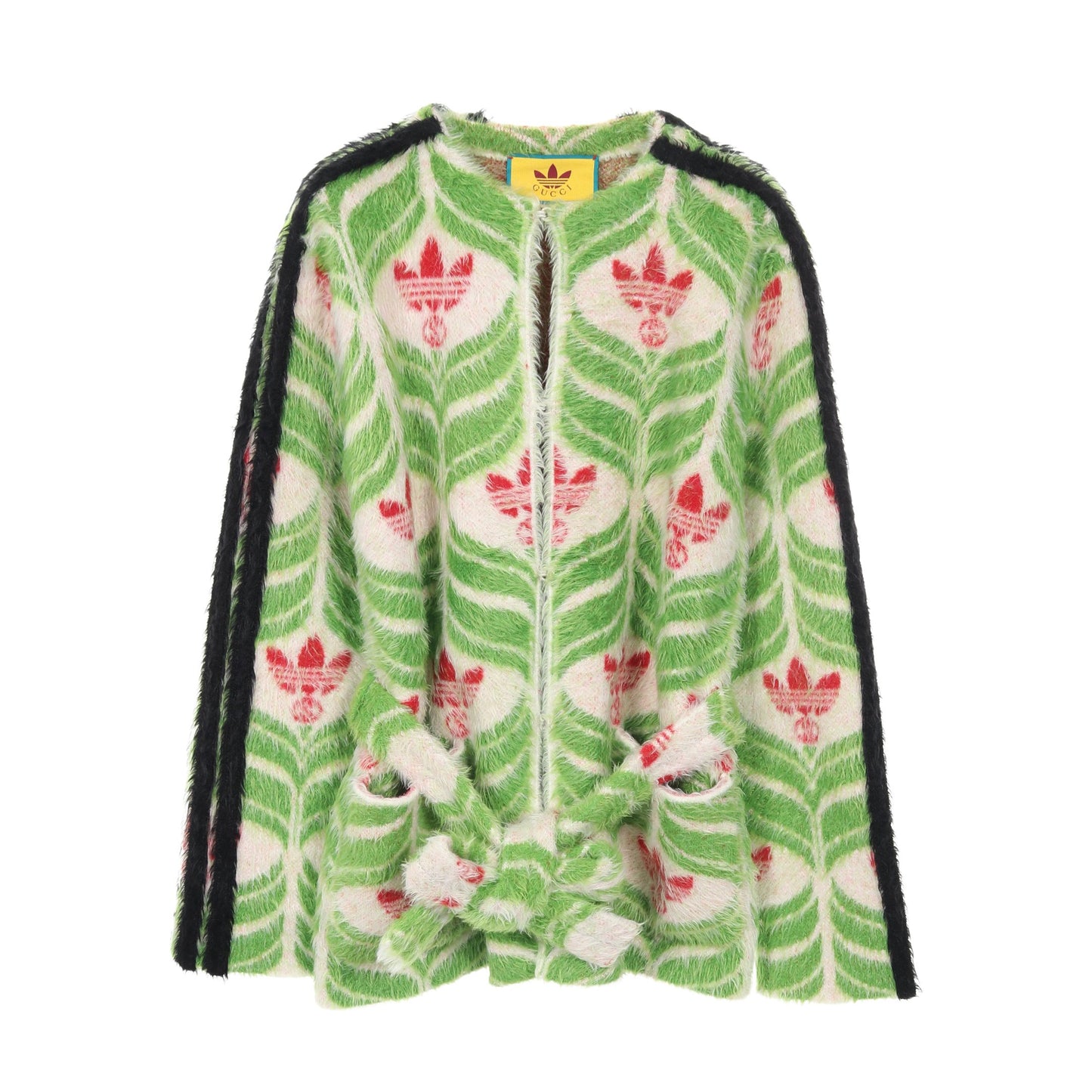 GUCCI × adidas トレフォイル ニットジャケット カーディガン ナイロン グリーン マルチカラー グッチ トップス GUCCI
