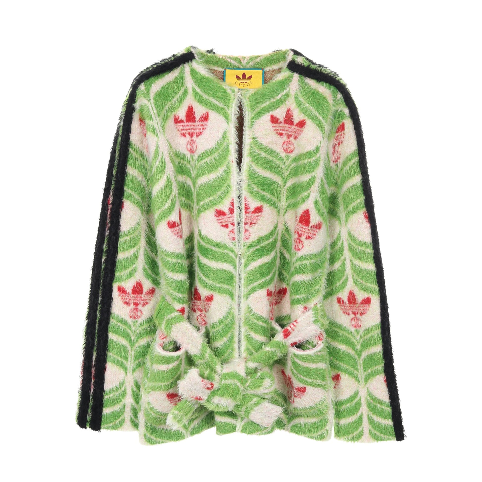 GUCCI × adidas トレフォイル ニットジャケット カーディガン ナイロン グリーン マルチカラー グッチ トップス GUCCI