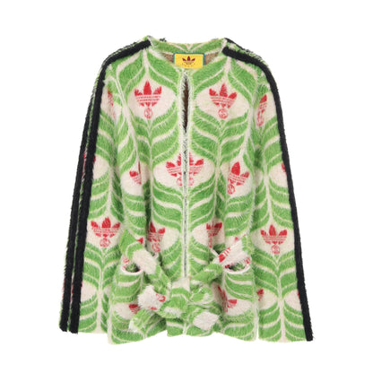 GUCCI × adidas トレフォイル ニットジャケット カーディガン ナイロン グリーン マルチカラー グッチ トップス GUCCI