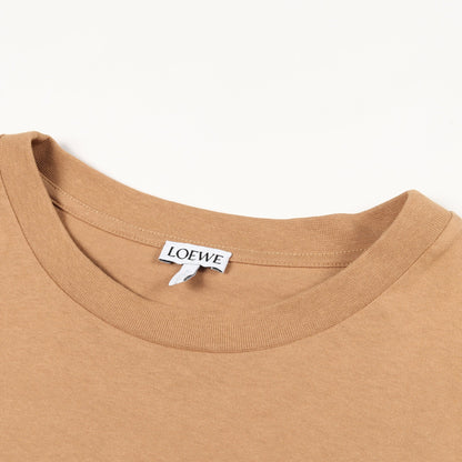 アナグラム オーバーサイズ Tシャツ ロゴ 刺繍 コットン ベージュ ロエベ トップス LOEWE
