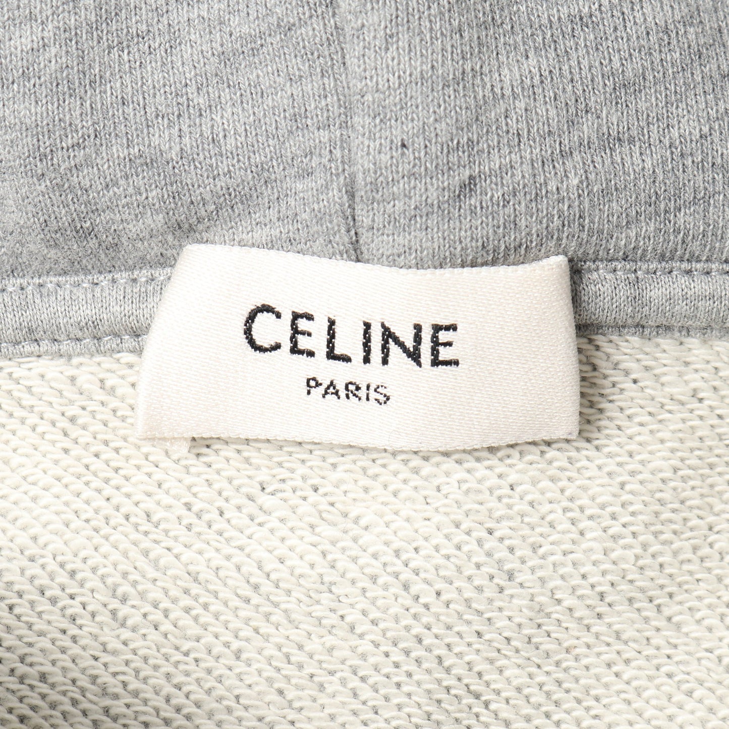 ロゴ ルーズ フーディ プルオーバーパーカー コットン グレー セリーヌ トップス CELINE