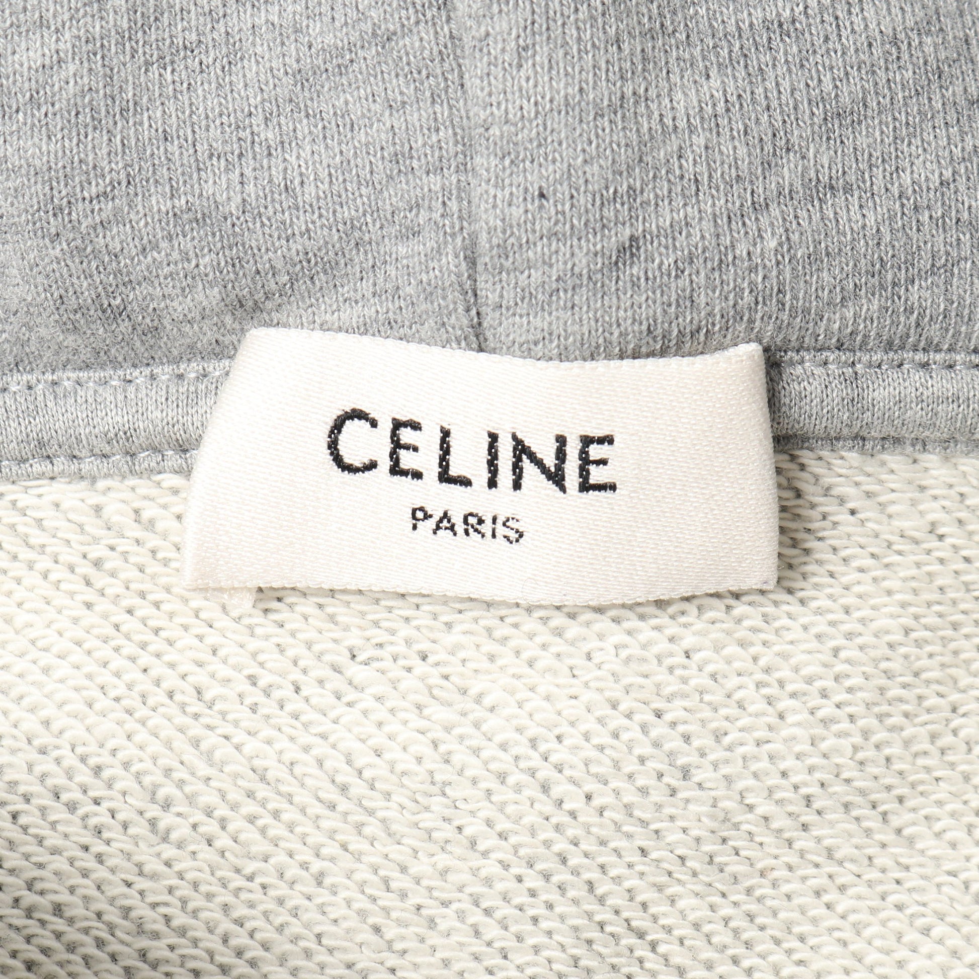 ロゴ ルーズ フーディ プルオーバーパーカー コットン グレー セリーヌ トップス CELINE