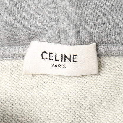 ロゴ ルーズ フーディ プルオーバーパーカー コットン グレー セリーヌ トップス CELINE