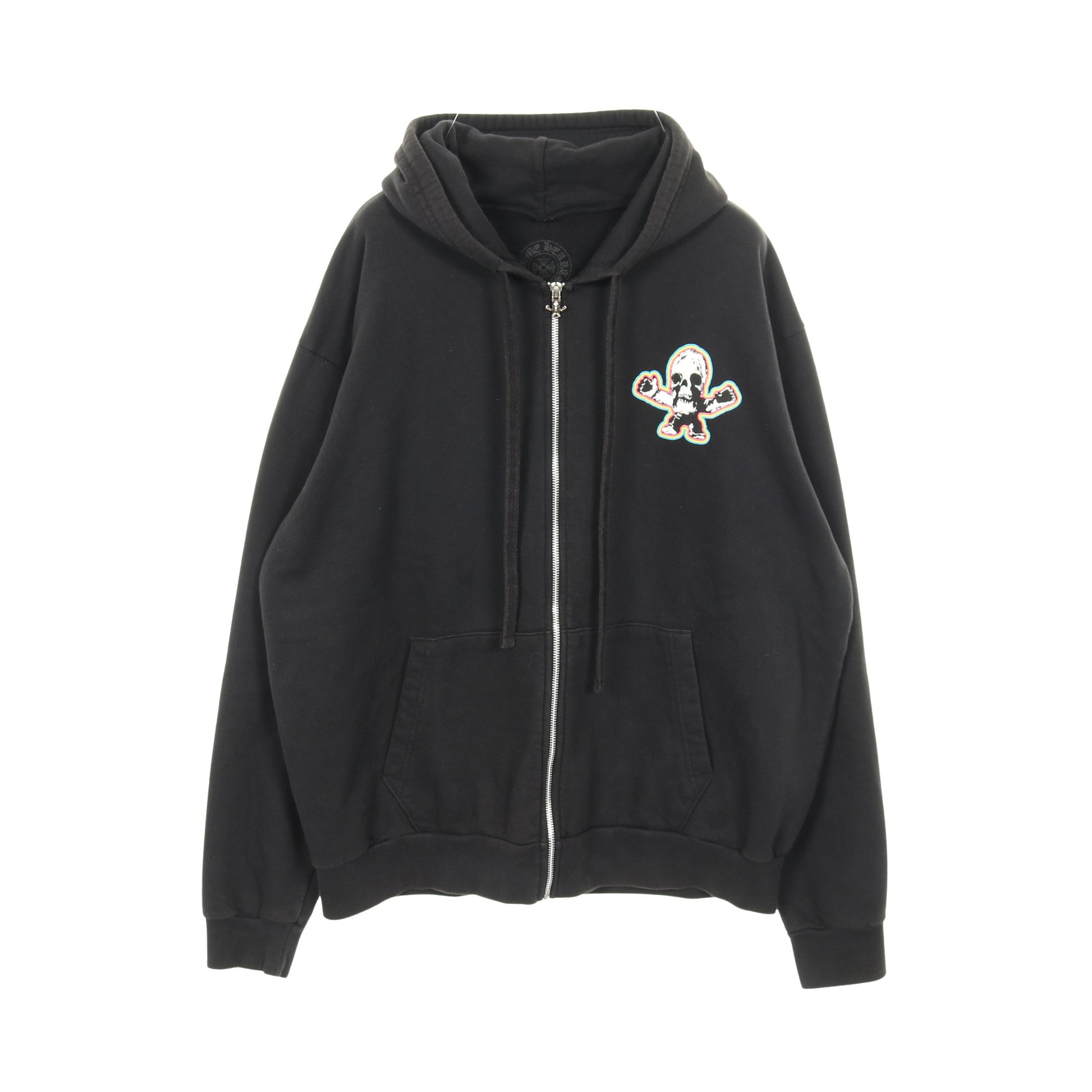 FOTI フォティ ジップアップパーカー コットン ブラック マルチカラー 裏起毛 クロムハーツ トップス Chrome Hearts