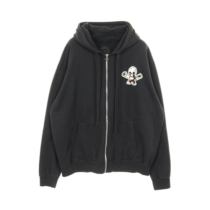 FOTI フォティ ジップアップパーカー コットン ブラック マルチカラー 裏起毛 クロムハーツ トップス Chrome Hearts