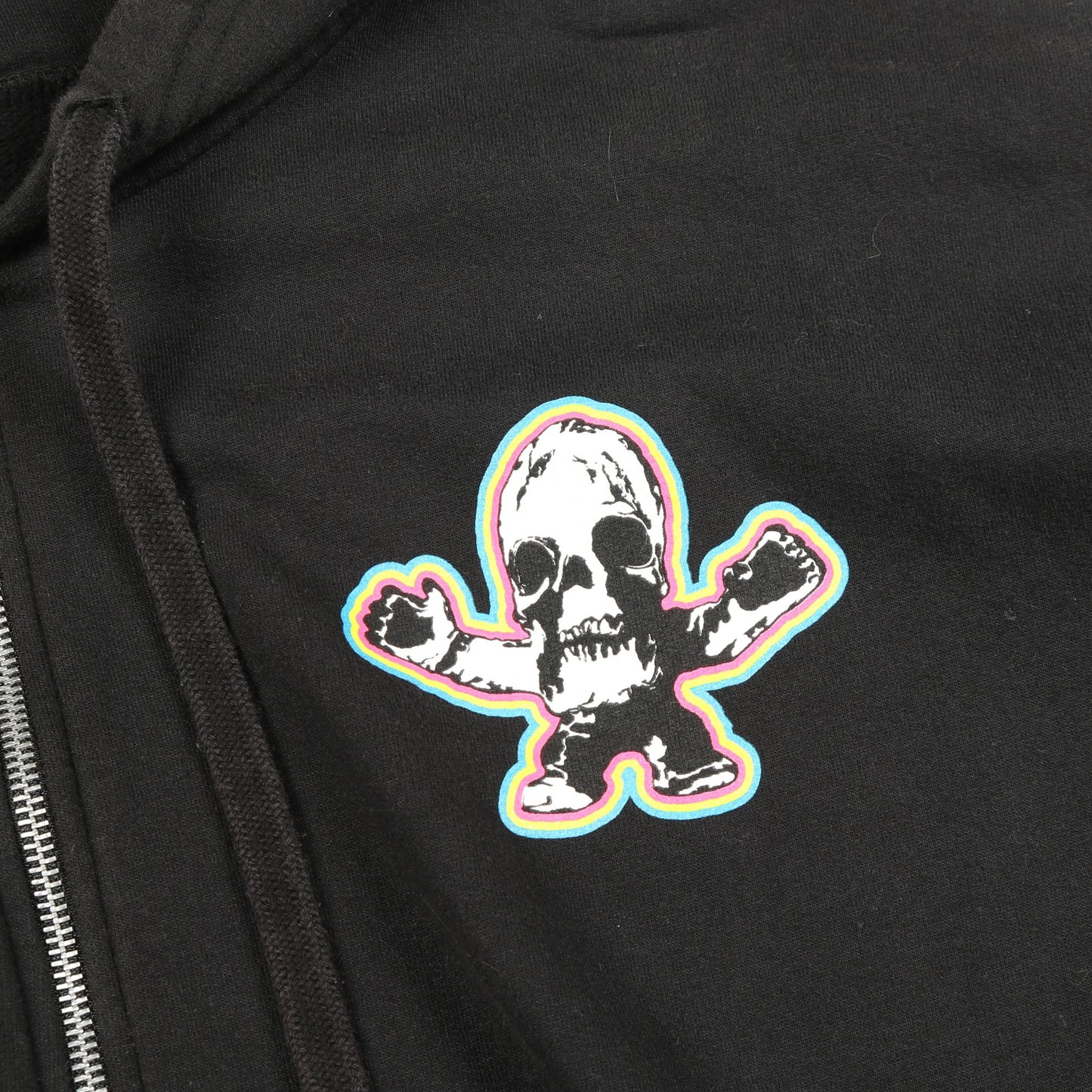 FOTI フォティ ジップアップパーカー コットン ブラック マルチカラー 裏起毛 クロムハーツ トップス Chrome Hearts