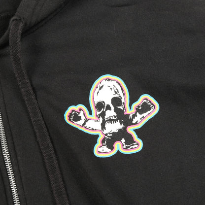 FOTI フォティ ジップアップパーカー コットン ブラック マルチカラー 裏起毛 クロムハーツ トップス Chrome Hearts