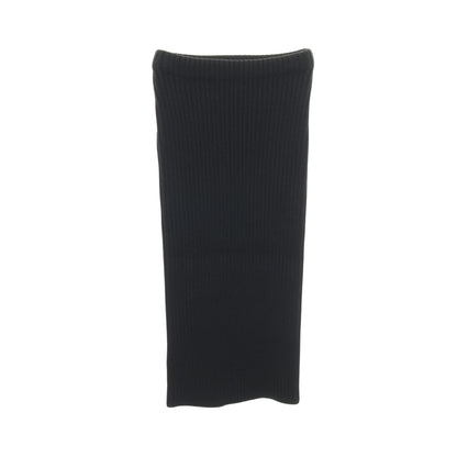 スリムフィット リブニット スカート ウール ブラック プラダ