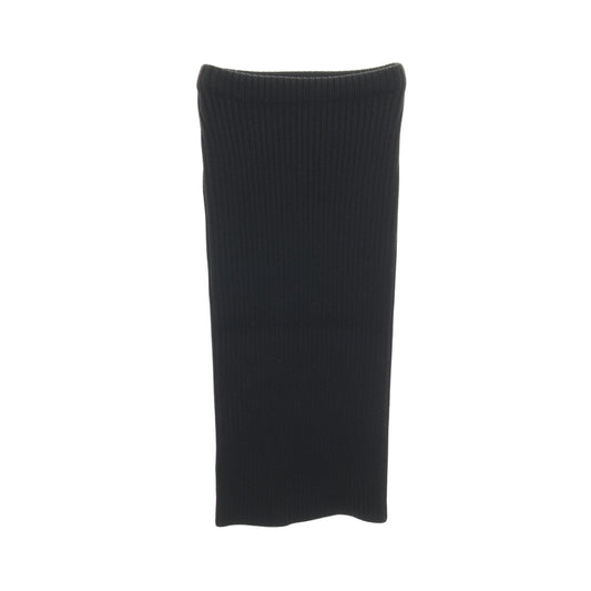 スリムフィット リブニット スカート ウール ブラック プラダ