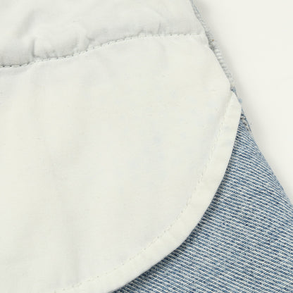 デニムスカート コットン インディゴブルー 変形デザイン ダメージ加工 ロエベ