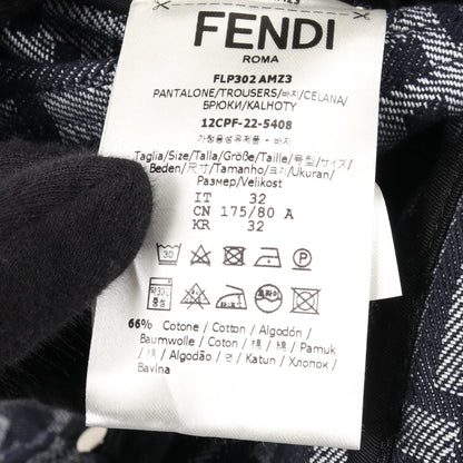 ズッカ デニムパンツ コットン インディゴブルー フェンディ ボトムス FENDI