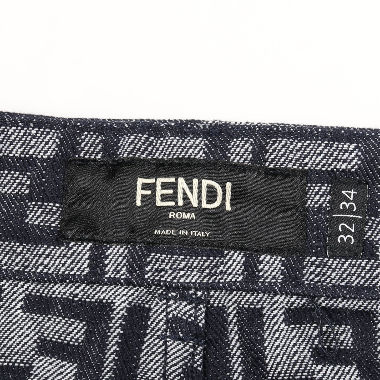 ズッカ デニムパンツ コットン インディゴブルー フェンディ ボトムス FENDI