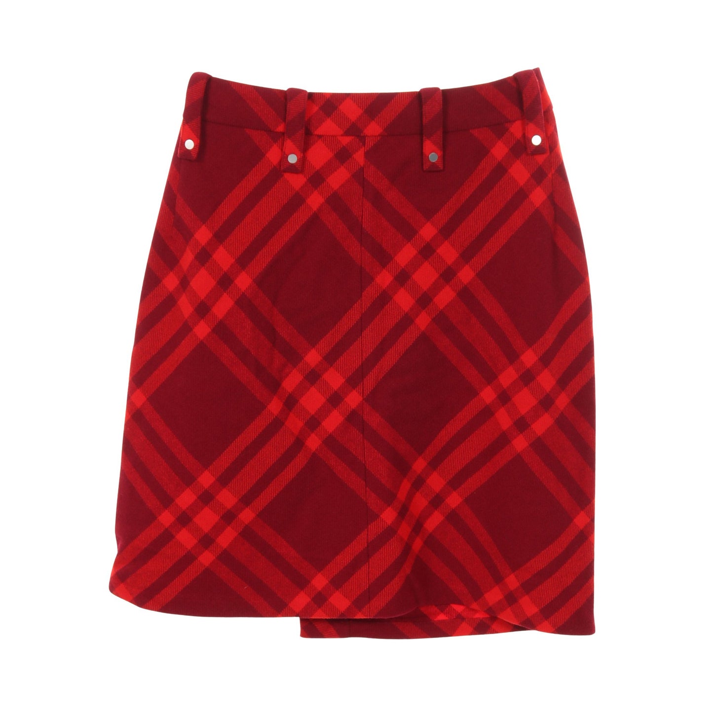 ラップスカート チェック ウール ボルドー レッド バーバリー ボトムス BURBERRY