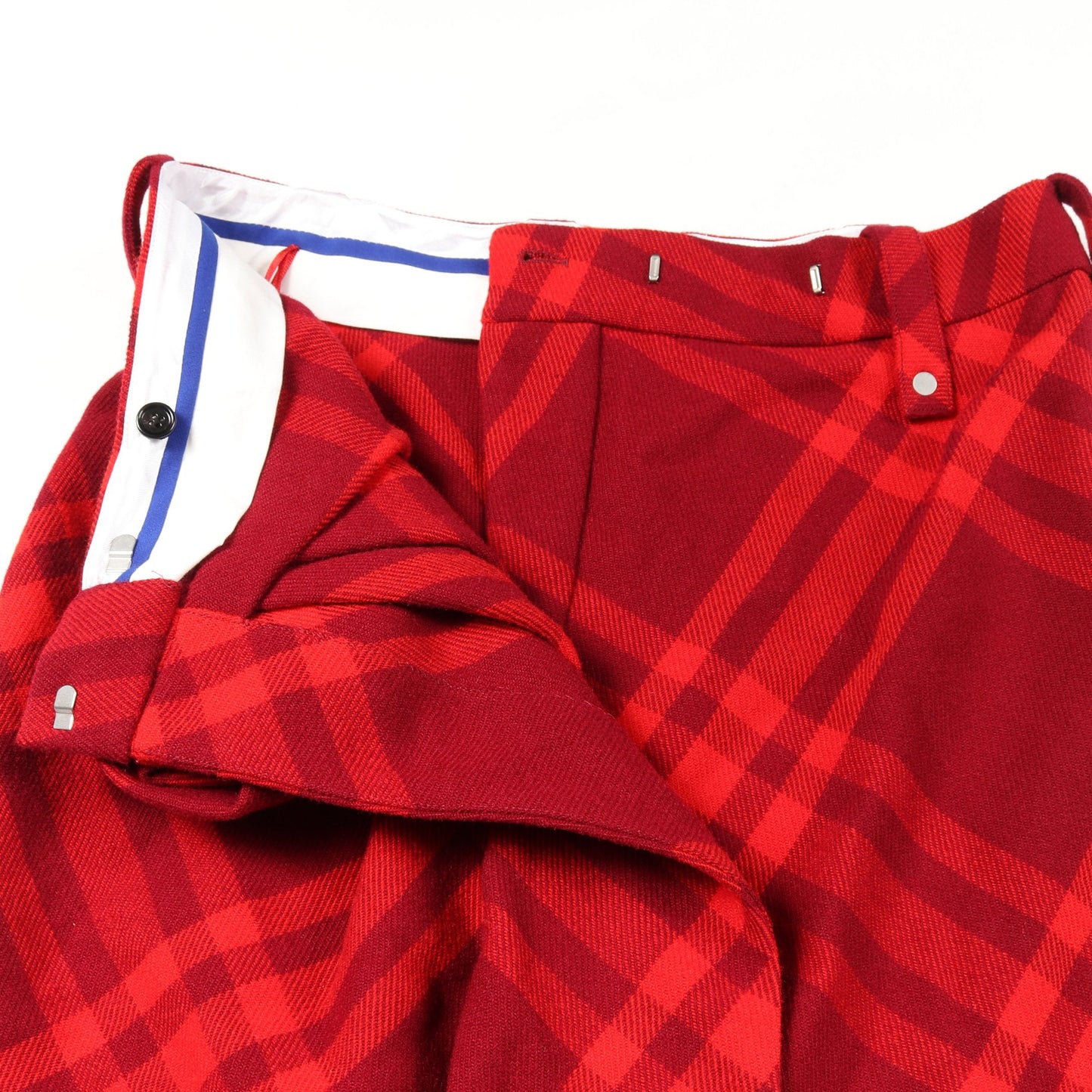 ラップスカート チェック ウール ボルドー レッド バーバリー ボトムス BURBERRY