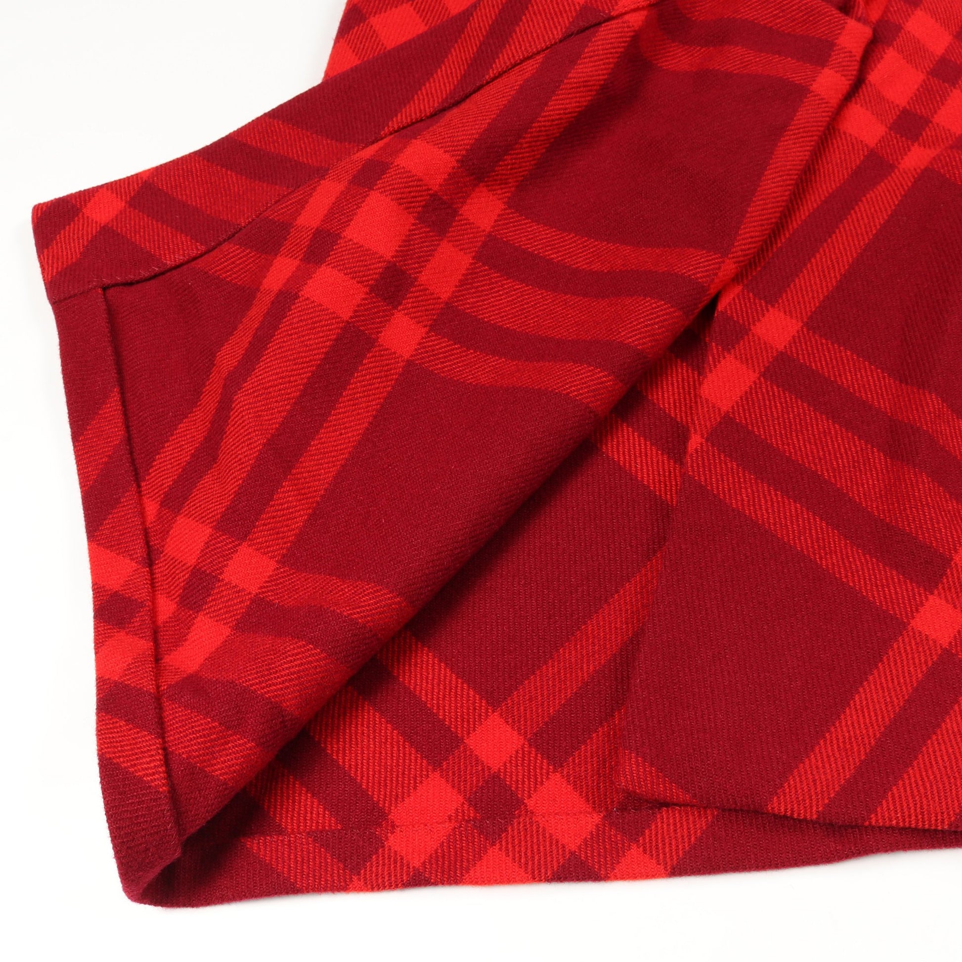 ラップスカート チェック ウール ボルドー レッド バーバリー ボトムス BURBERRY