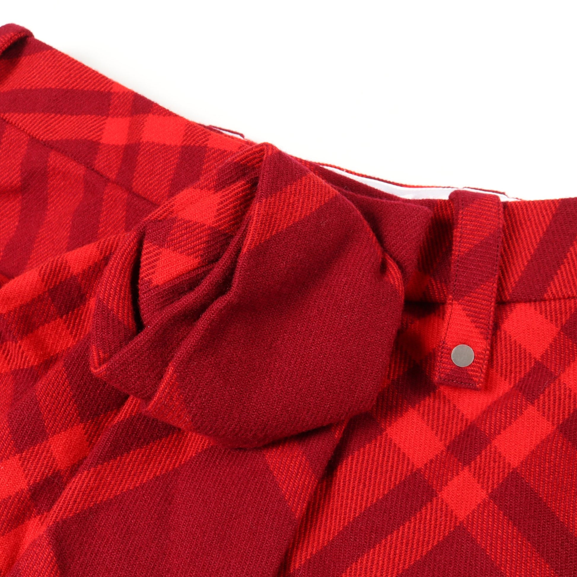 ラップスカート チェック ウール ボルドー レッド バーバリー ボトムス BURBERRY