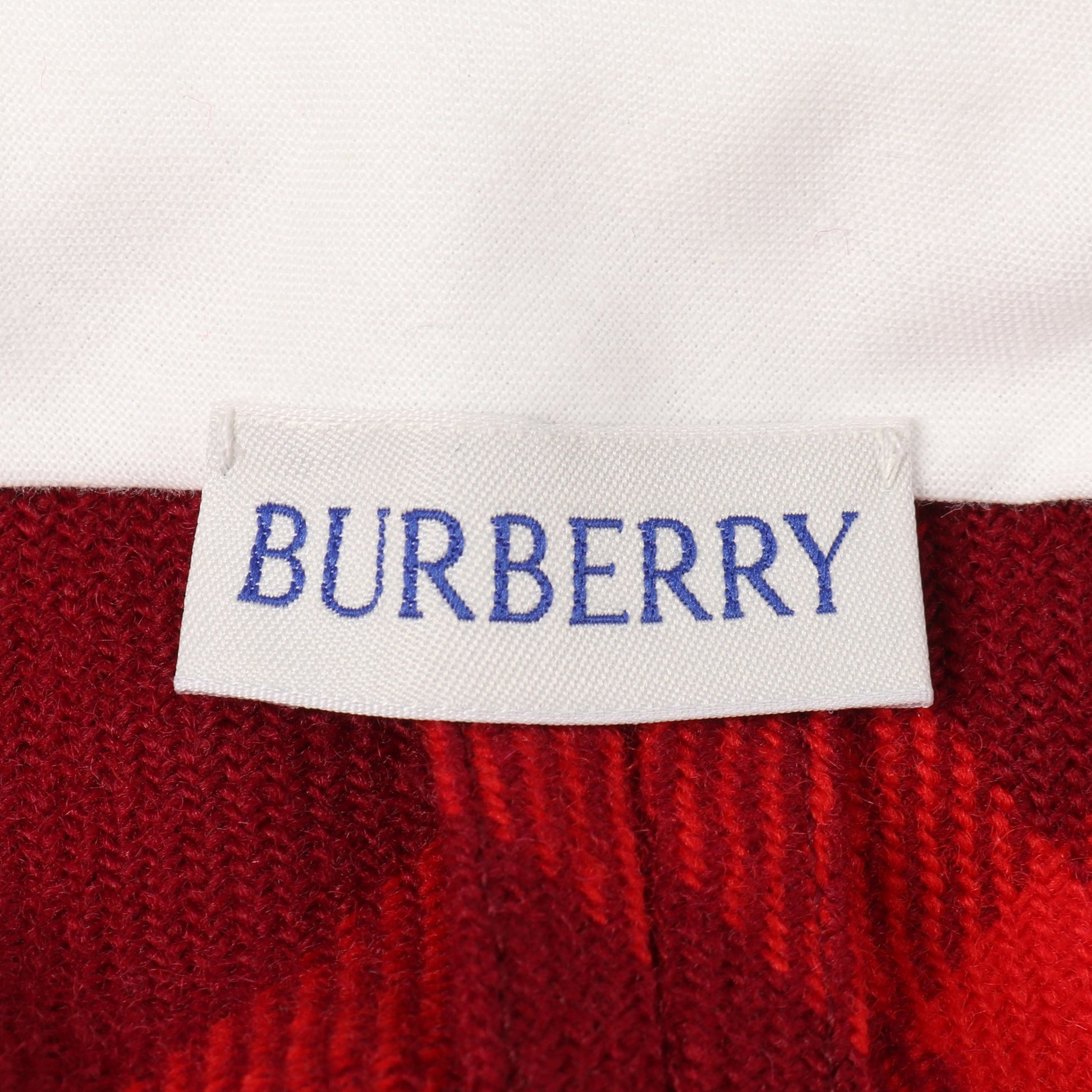 ラップスカート チェック ウール ボルドー レッド バーバリー ボトムス BURBERRY