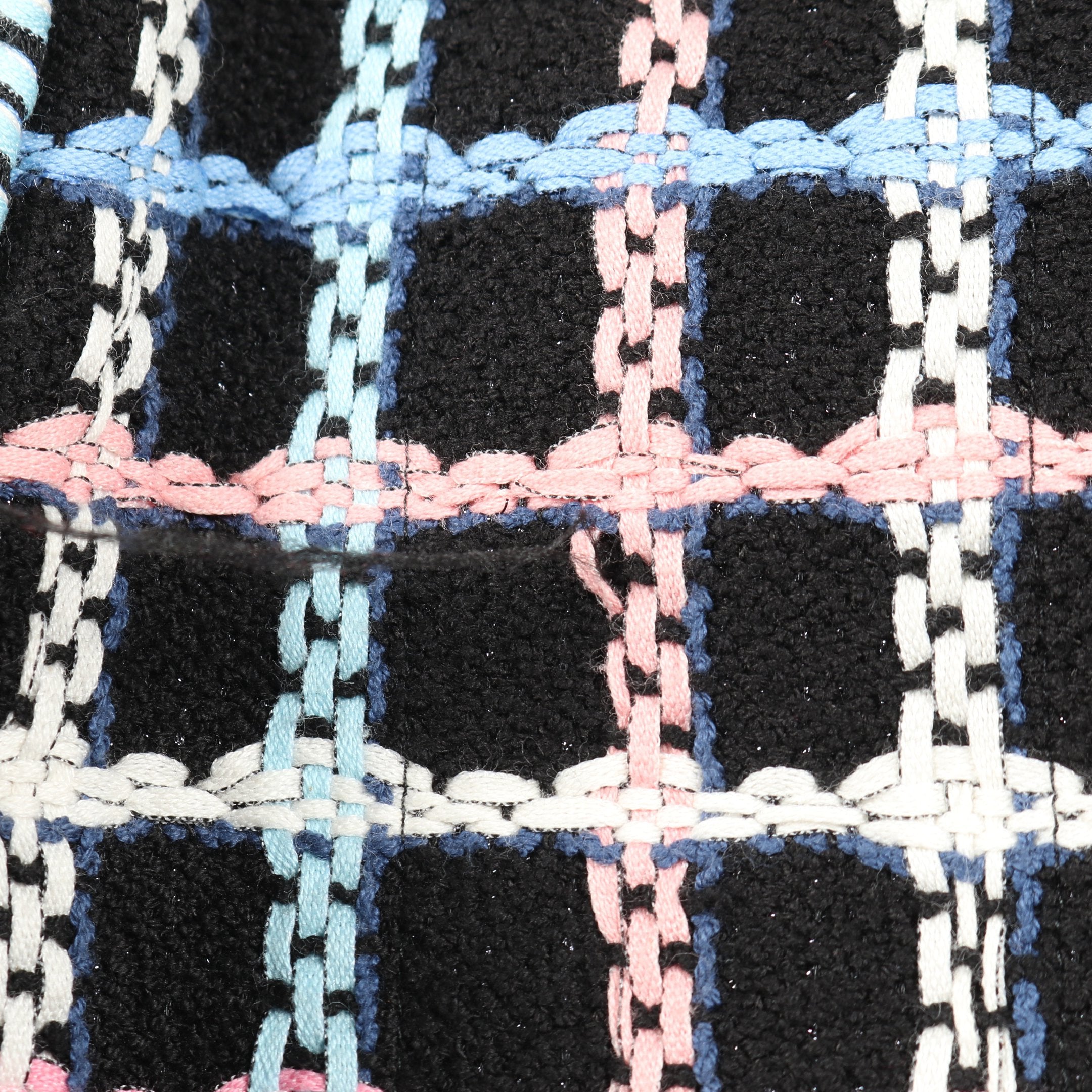 ココマークボタン ツイード スカート スパンコール コットン ナイロン