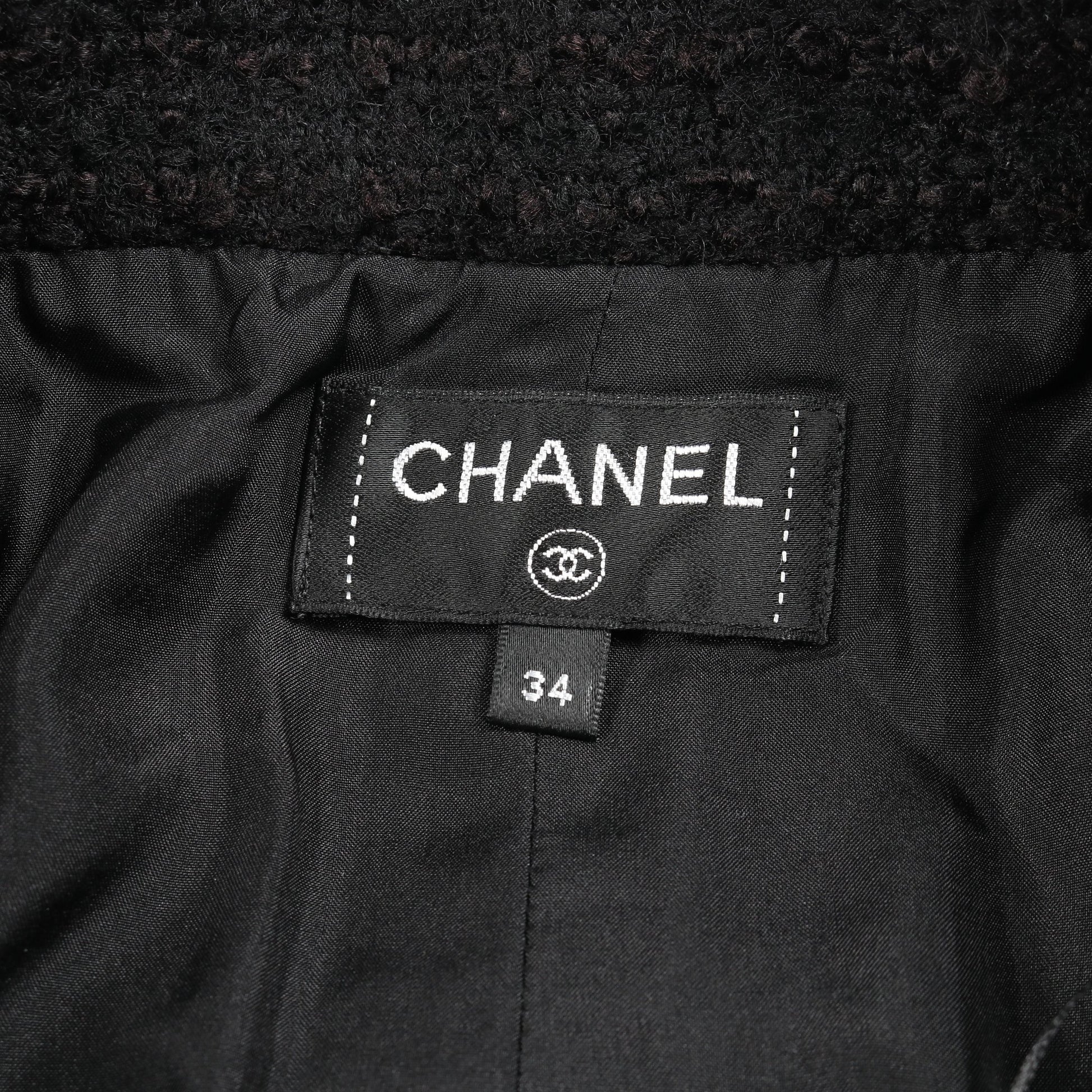 ココマークボタン ツイード スカート ウール ブラック シャネル ボトムス CHANEL
