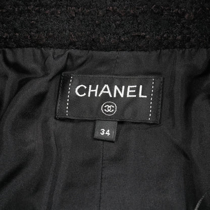 ココマークボタン ツイード スカート ウール ブラック シャネル ボトムス CHANEL
