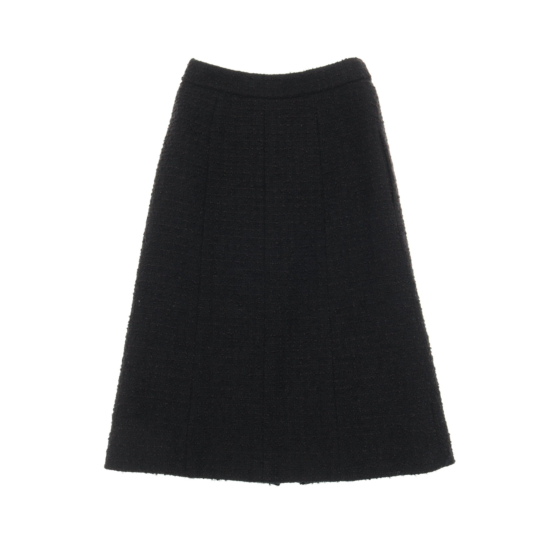 ココマークボタン ツイード スカート ウール ブラック シャネル – RECLO