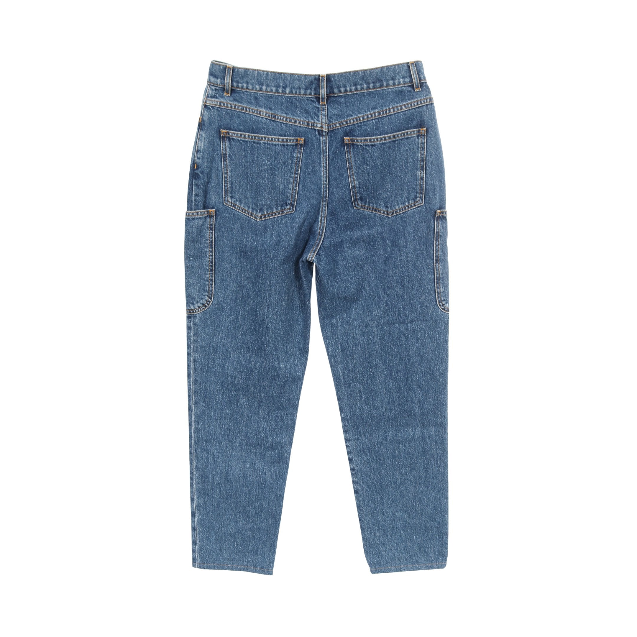 ココマーク ビジューボタン デニムパンツ コットン ブルー シャネル