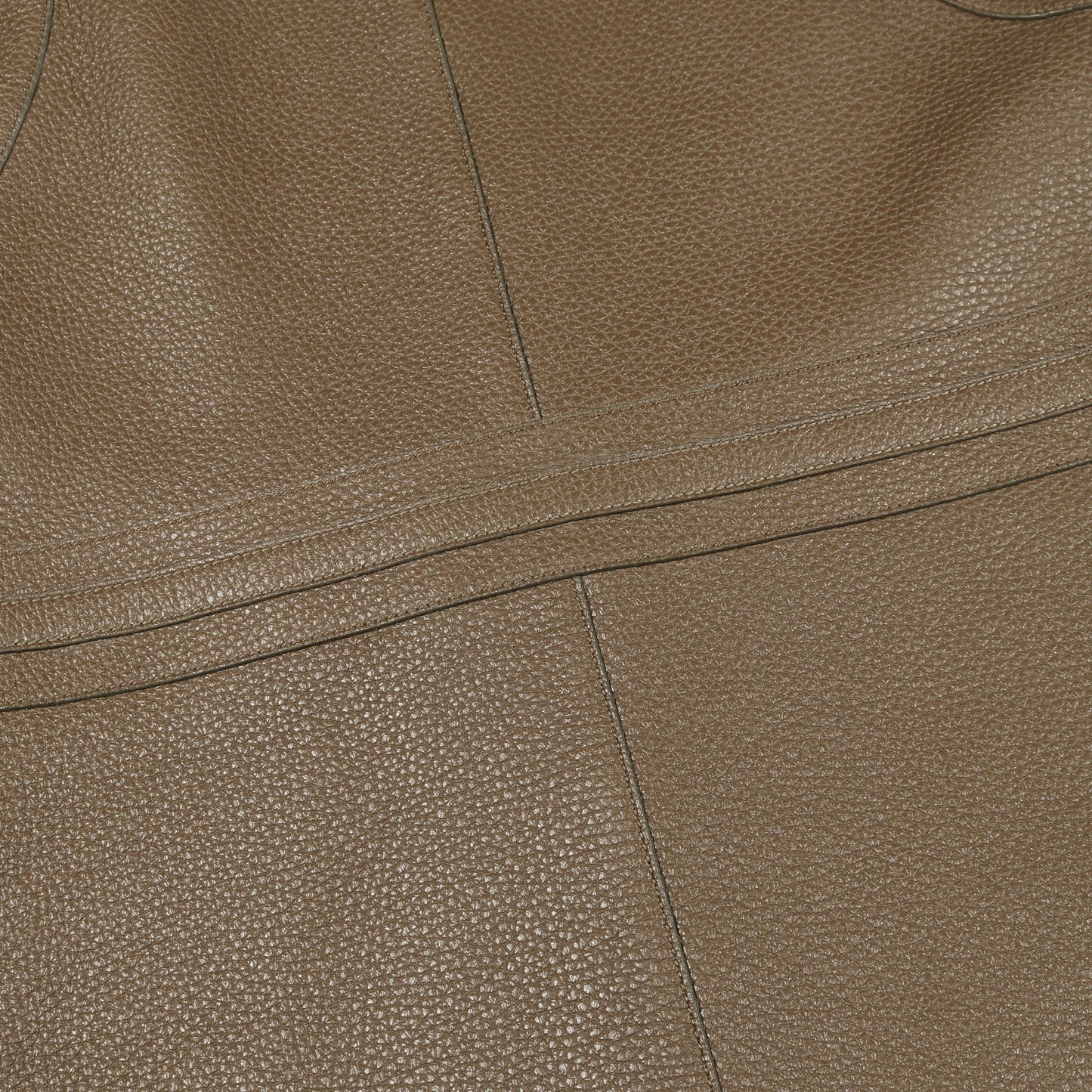 クルードセル セリエボタン ロング ベスト ディアスキン グレーブラウン エルメス アウター HERMES