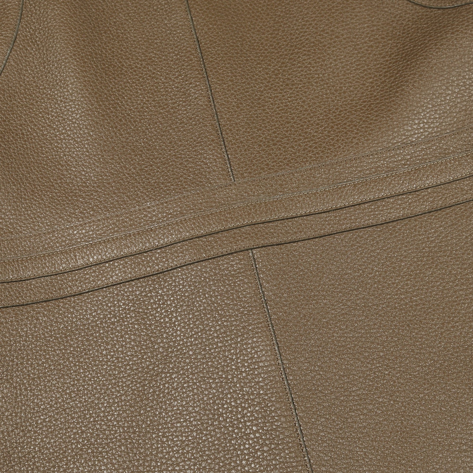 クルードセル セリエボタン ロング ベスト ディアスキン グレーブラウン エルメス アウター HERMES
