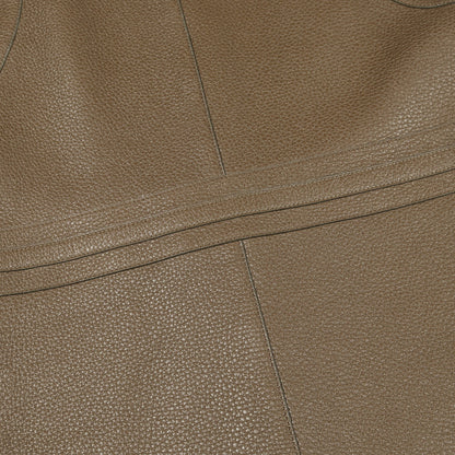 クルードセル セリエボタン ロング ベスト ディアスキン グレーブラウン エルメス アウター HERMES