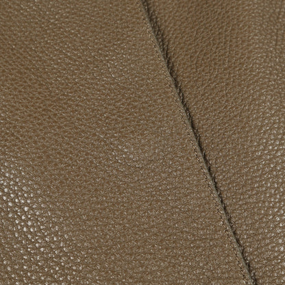 クルードセル セリエボタン ロング ベスト ディアスキン グレーブラウン エルメス アウター HERMES