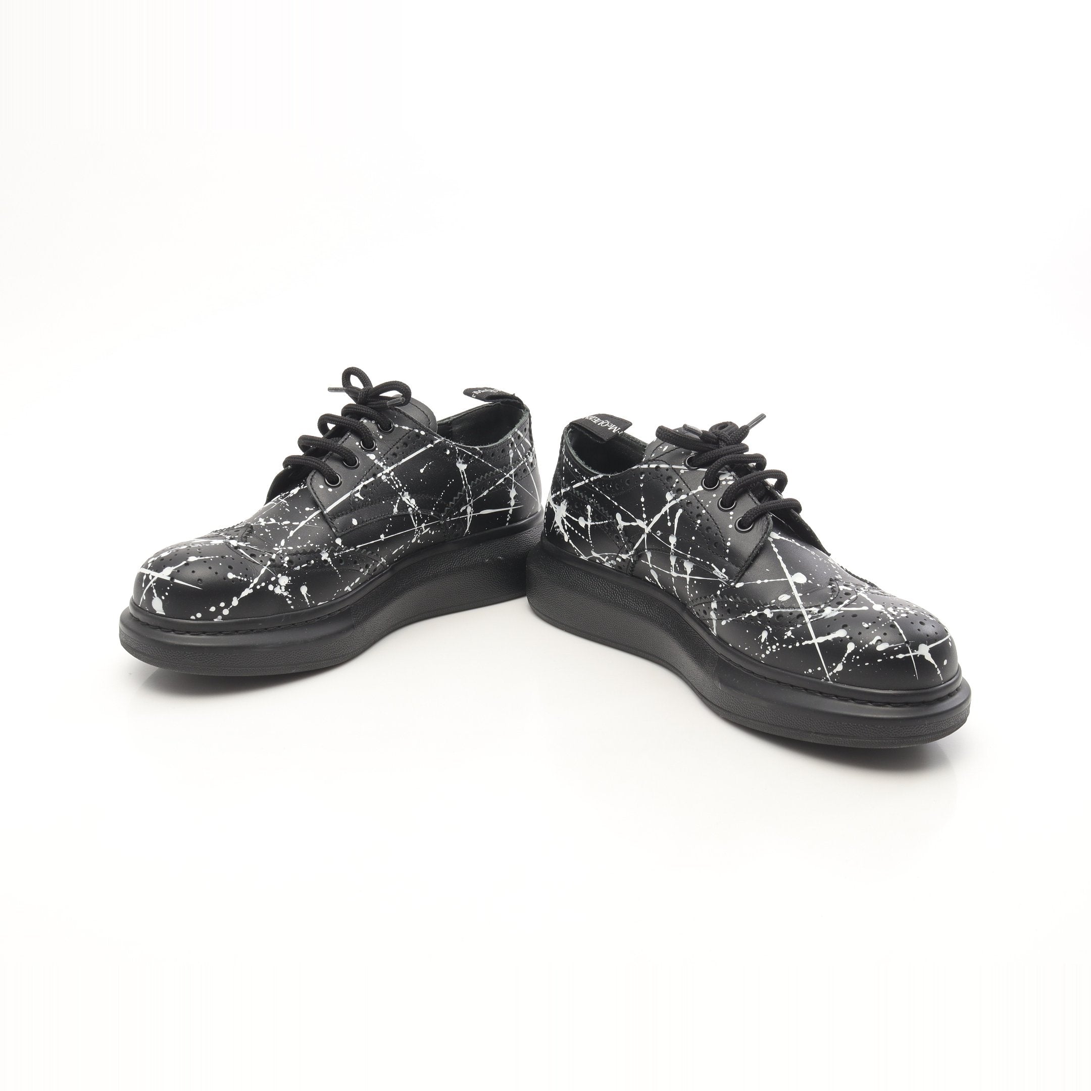 スニーカー ペイント レザー ブラック ホワイト アレキサンダー