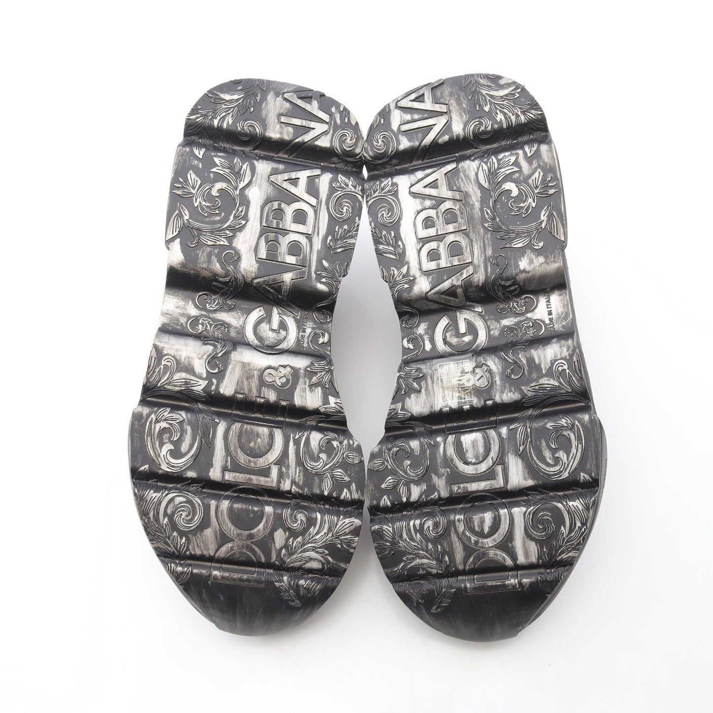 デイマスター スニーカー レザー ブラック ダメージ加工 ドルチェアンドガッバーナ シューズ DOLCE&GABBANA