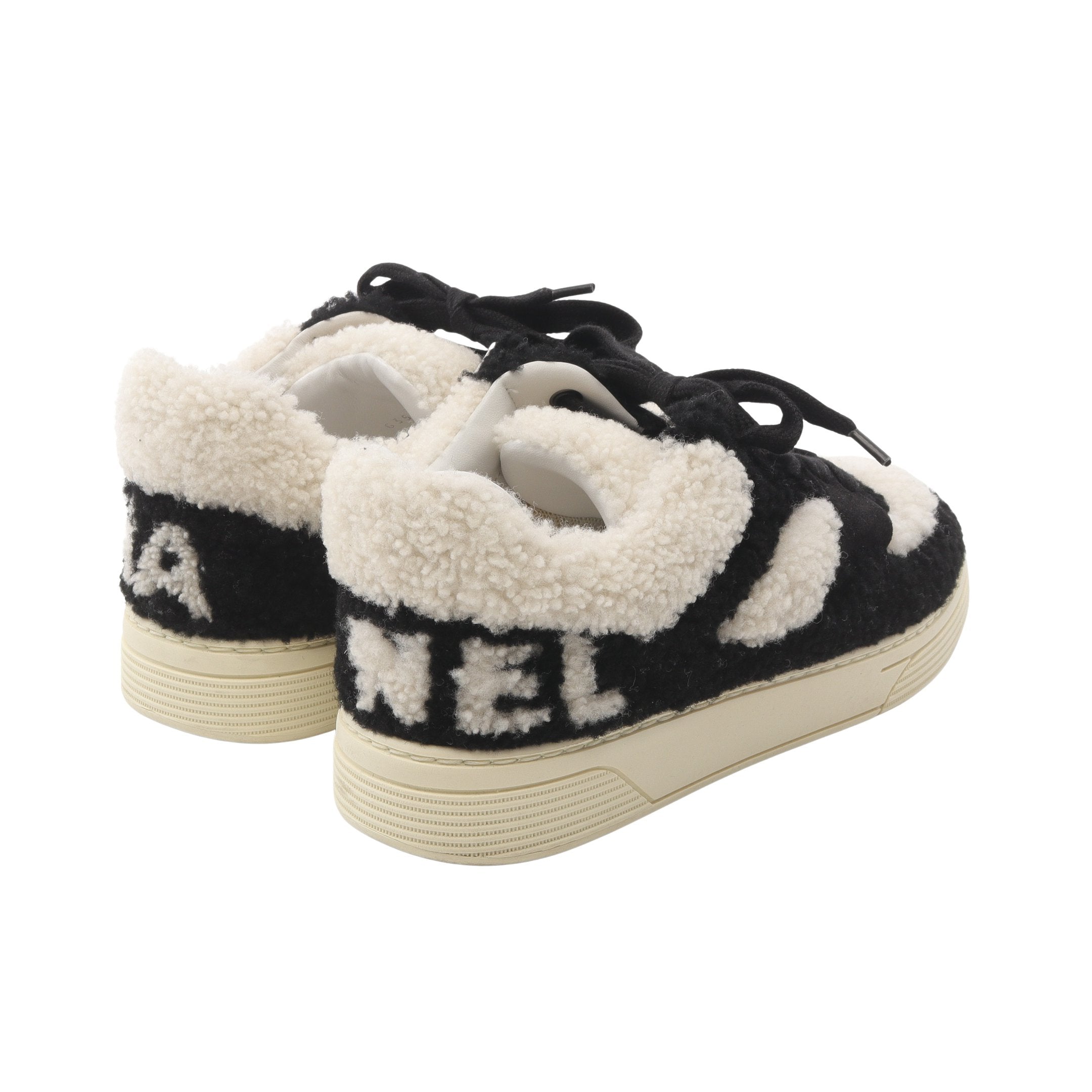 ココマーク スニーカー ムートン ホワイト ブラック シャネル – RECLO