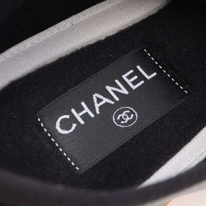 ココマーク スニーカー レザー スエード ブラック シャネル シューズ CHANEL