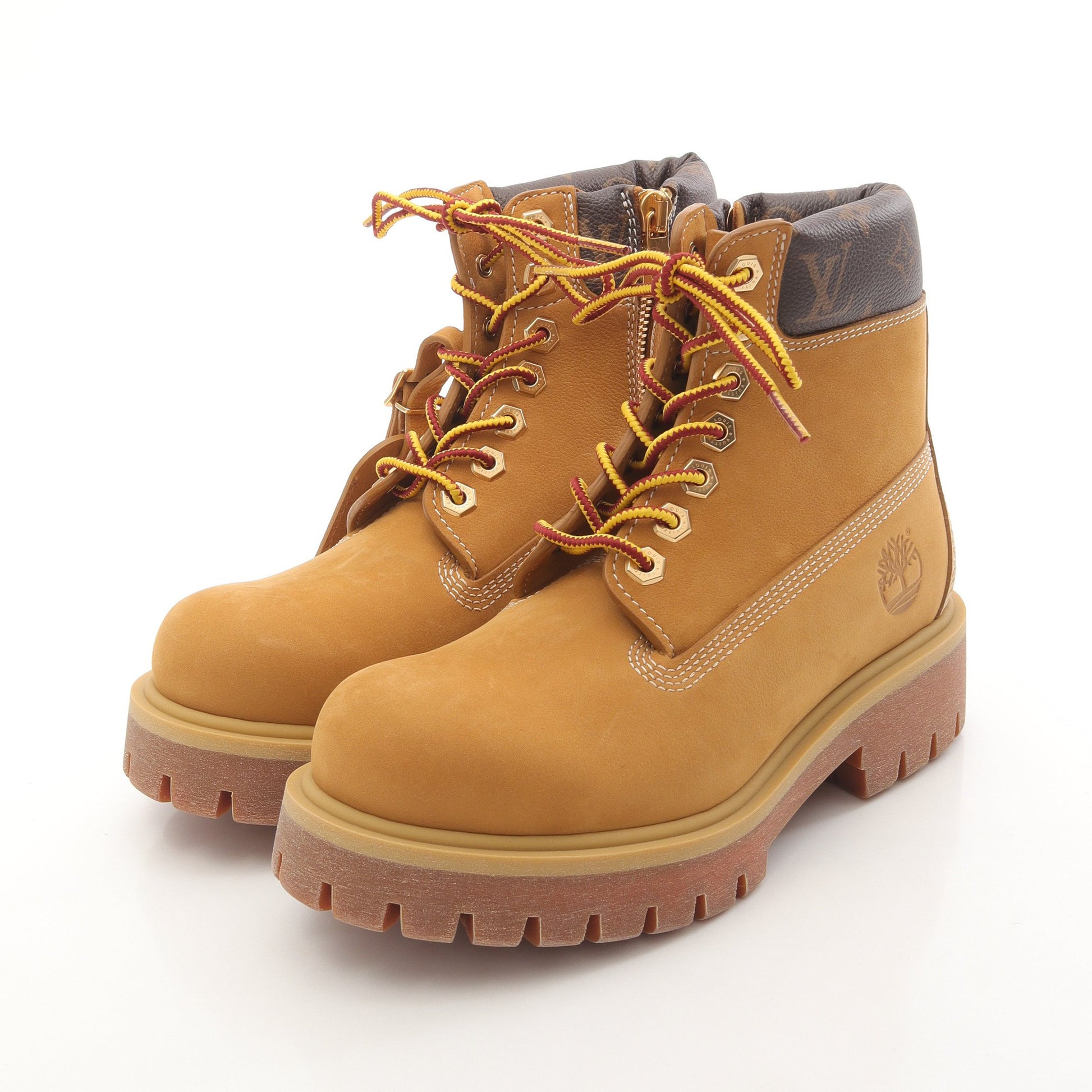 LV × Timberland 6-IN ブーツ ヌバック レザー ベージュ ダークブラウン ルイヴィトン シューズ LOUIS VUITTON