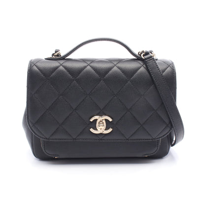 ビジネスアフィニティ マトラッセ チェーンショルダーバッグ キャビアスキン ブラック ゴールド金具 シャネル バッグ CHANEL