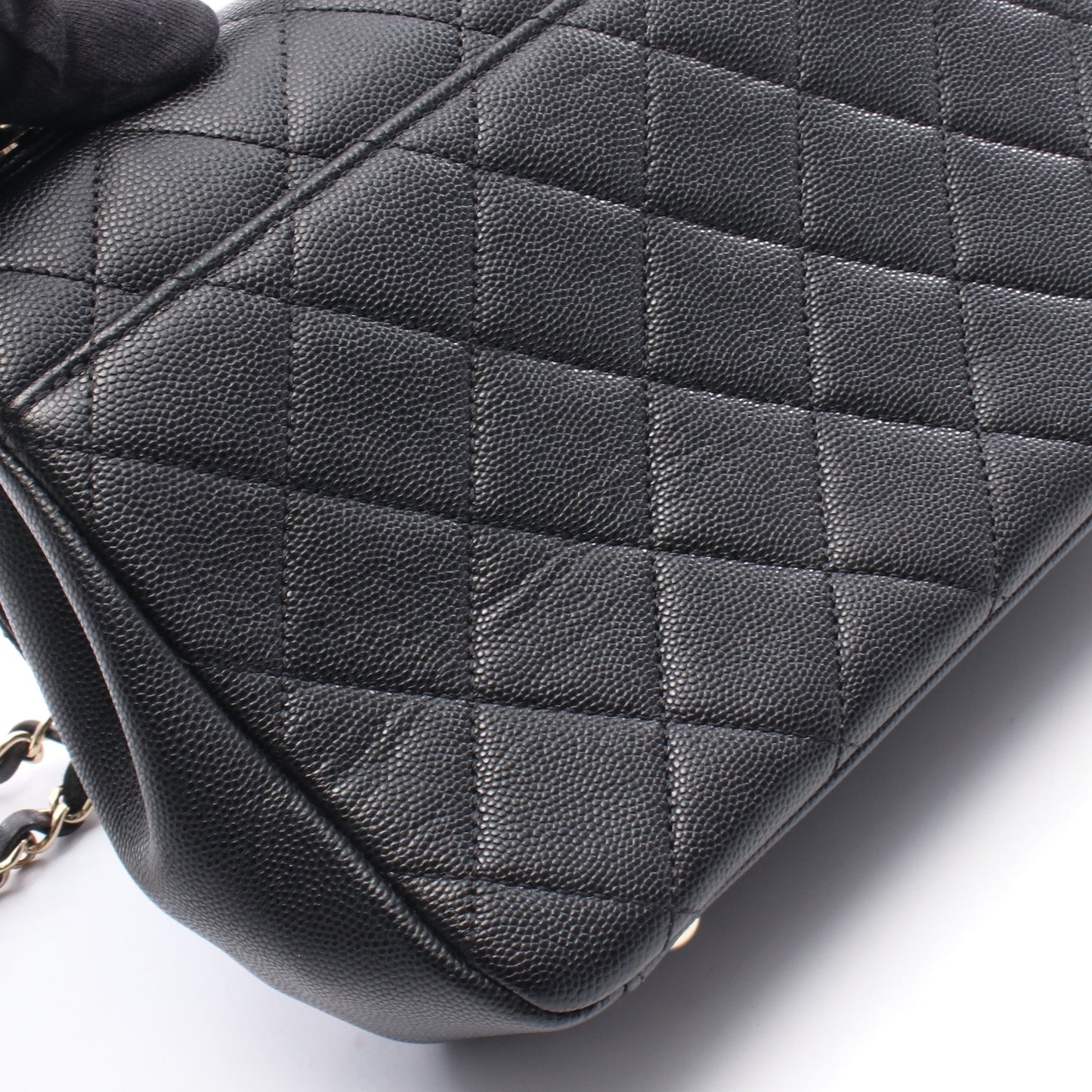 ビジネスアフィニティ マトラッセ チェーンショルダーバッグ キャビアスキン ブラック ゴールド金具 シャネル バッグ CHANEL