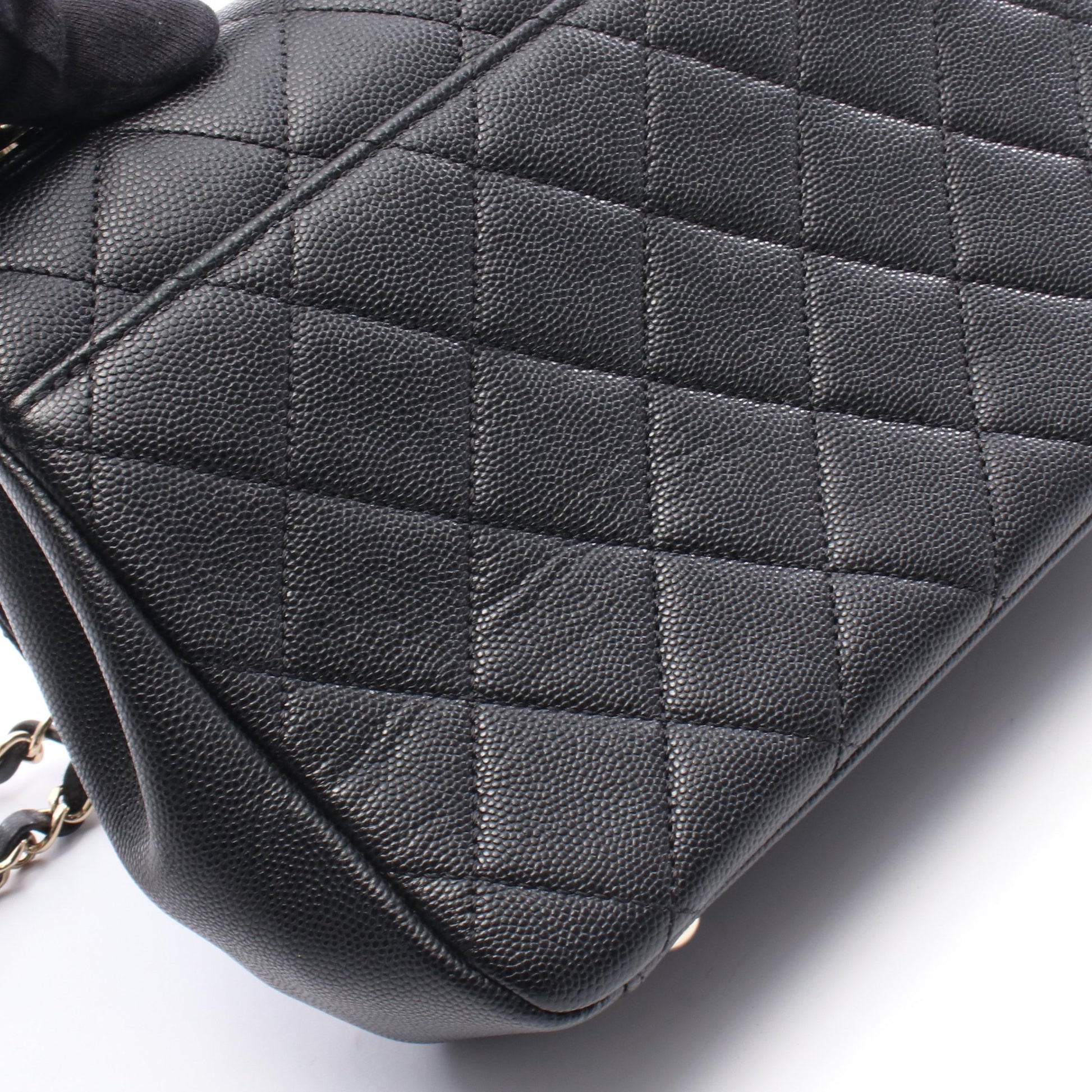 ビジネスアフィニティ マトラッセ チェーンショルダーバッグ キャビアスキン ブラック ゴールド金具 シャネル バッグ CHANEL