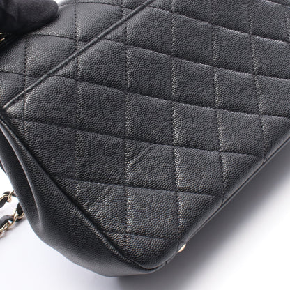 ビジネスアフィニティ マトラッセ チェーンショルダーバッグ キャビアスキン ブラック ゴールド金具 シャネル バッグ CHANEL