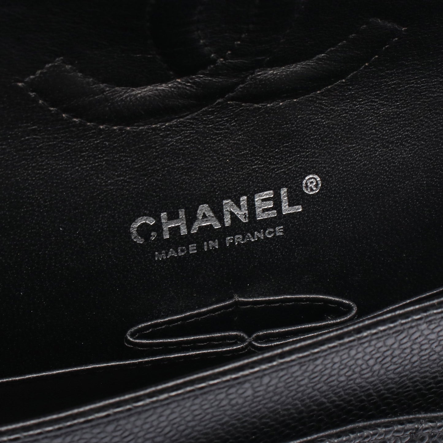マトラッセ Wフラップ Wチェーンショルダーバッグ キャビアスキン ブラック シルバー金具 シャネル バッグ CHANEL