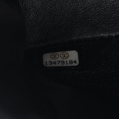マトラッセ Wフラップ Wチェーンショルダーバッグ キャビアスキン ブラック シルバー金具 シャネル バッグ CHANEL
