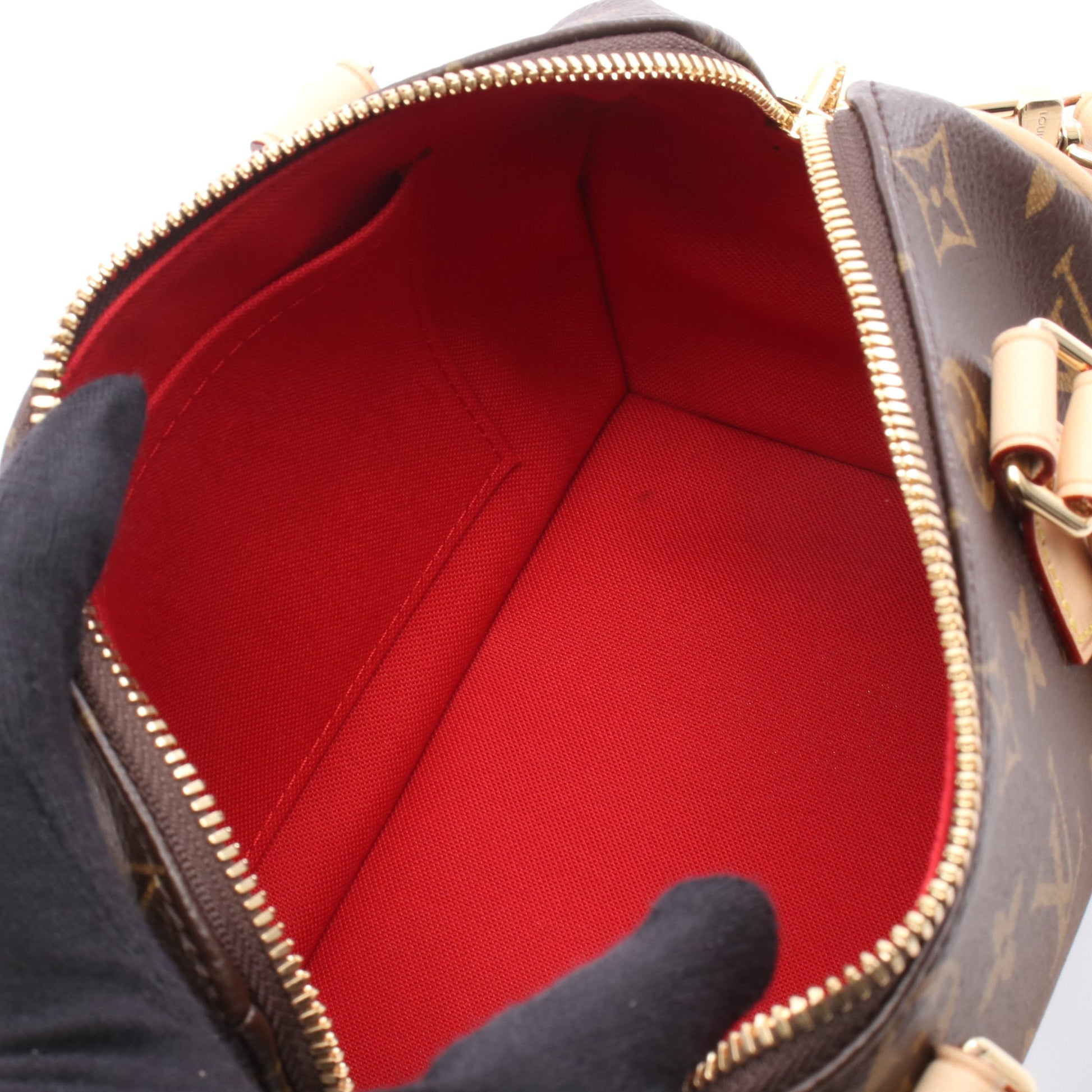スピーディ バンドリエール20 モノグラム ハンドバッグ PVC レザー ブラウン 2WAY ルイヴィトン バッグ LOUIS VUITTON