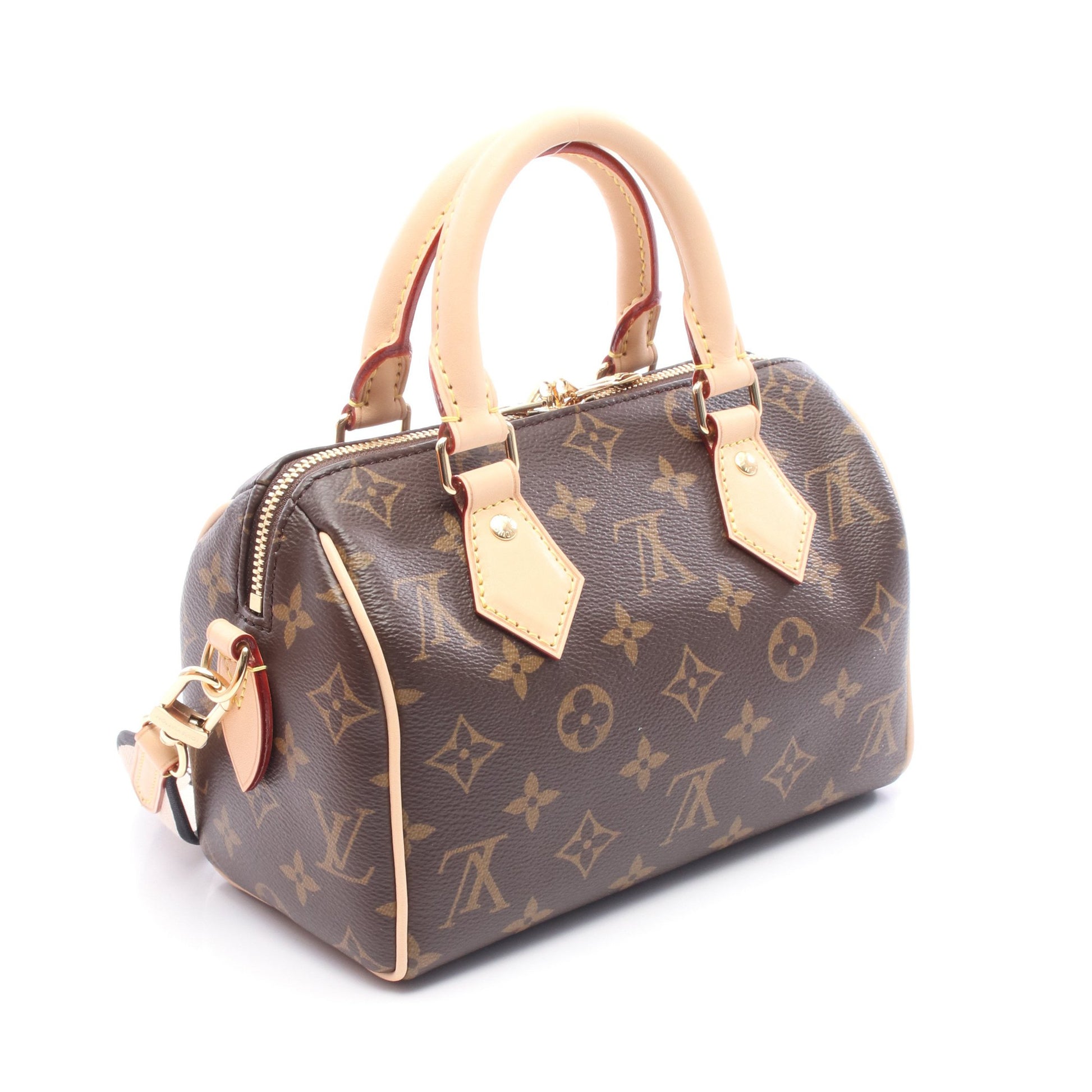 スピーディ バンドリエール20 モノグラム ハンドバッグ PVC レザー ブラウン 2WAY ルイヴィトン バッグ LOUIS VUITTON