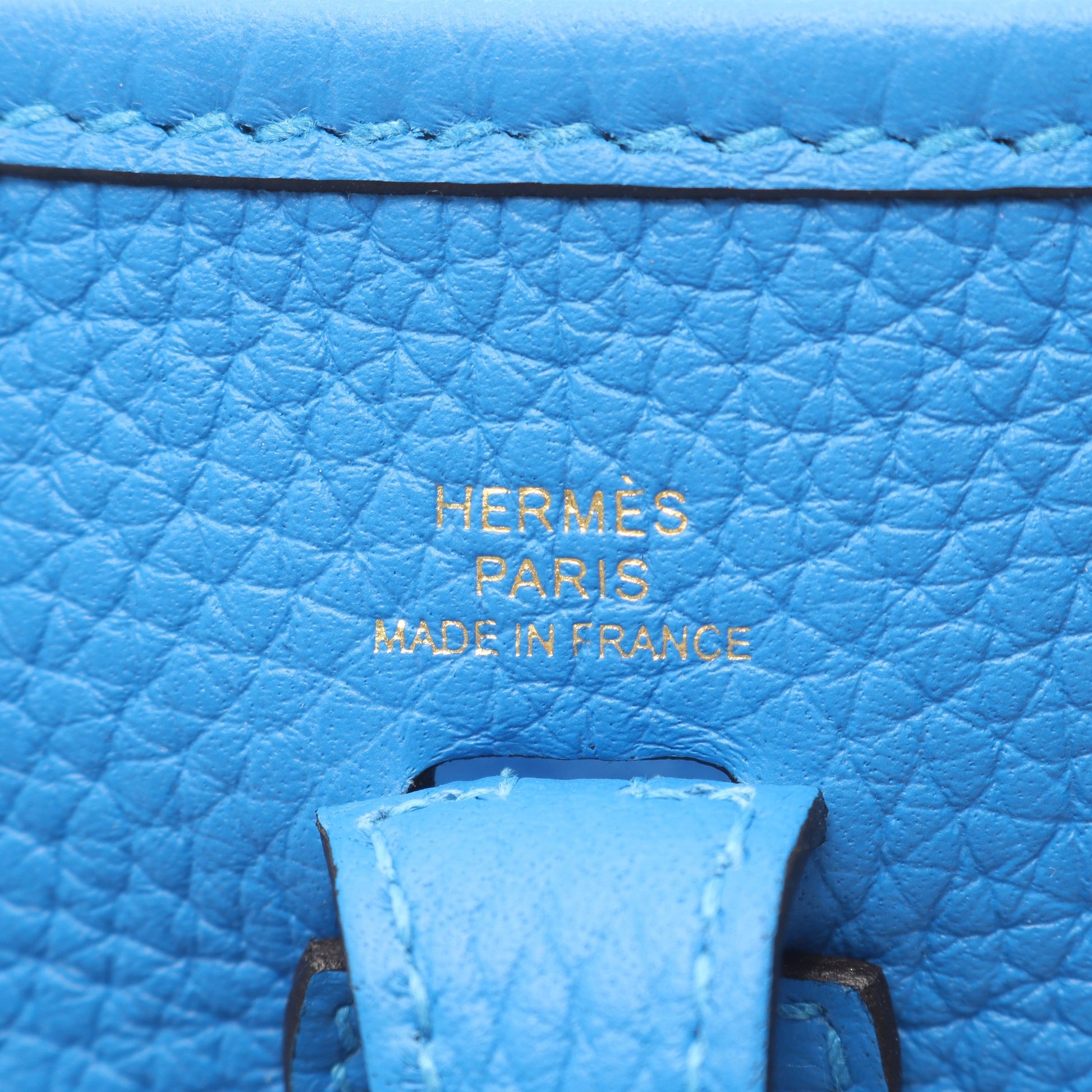 エヴリンアマゾンTPM ブルーイドラ ショルダーバッグ トリヨンクレマンス ブルー ゴールド金具 W刻印 エルメス バッグ HERMES