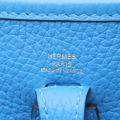 エヴリンアマゾンTPM ブルーイドラ ショルダーバッグ トリヨンクレマンス ブルー ゴールド金具 W刻印 エルメス バッグ HERMES