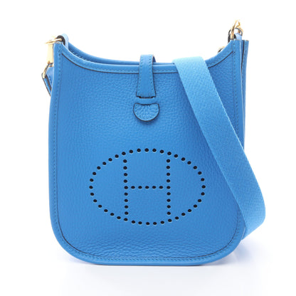エヴリンアマゾンTPM ブルーイドラ ショルダーバッグ トリヨンクレマンス ブルー ゴールド金具 W刻印 エルメス バッグ HERMES