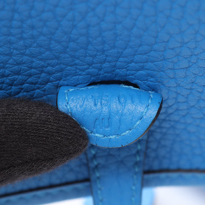 エヴリンアマゾンTPM ブルーイドラ ショルダーバッグ トリヨンクレマンス ブルー ゴールド金具 W刻印 エルメス バッグ HERMES