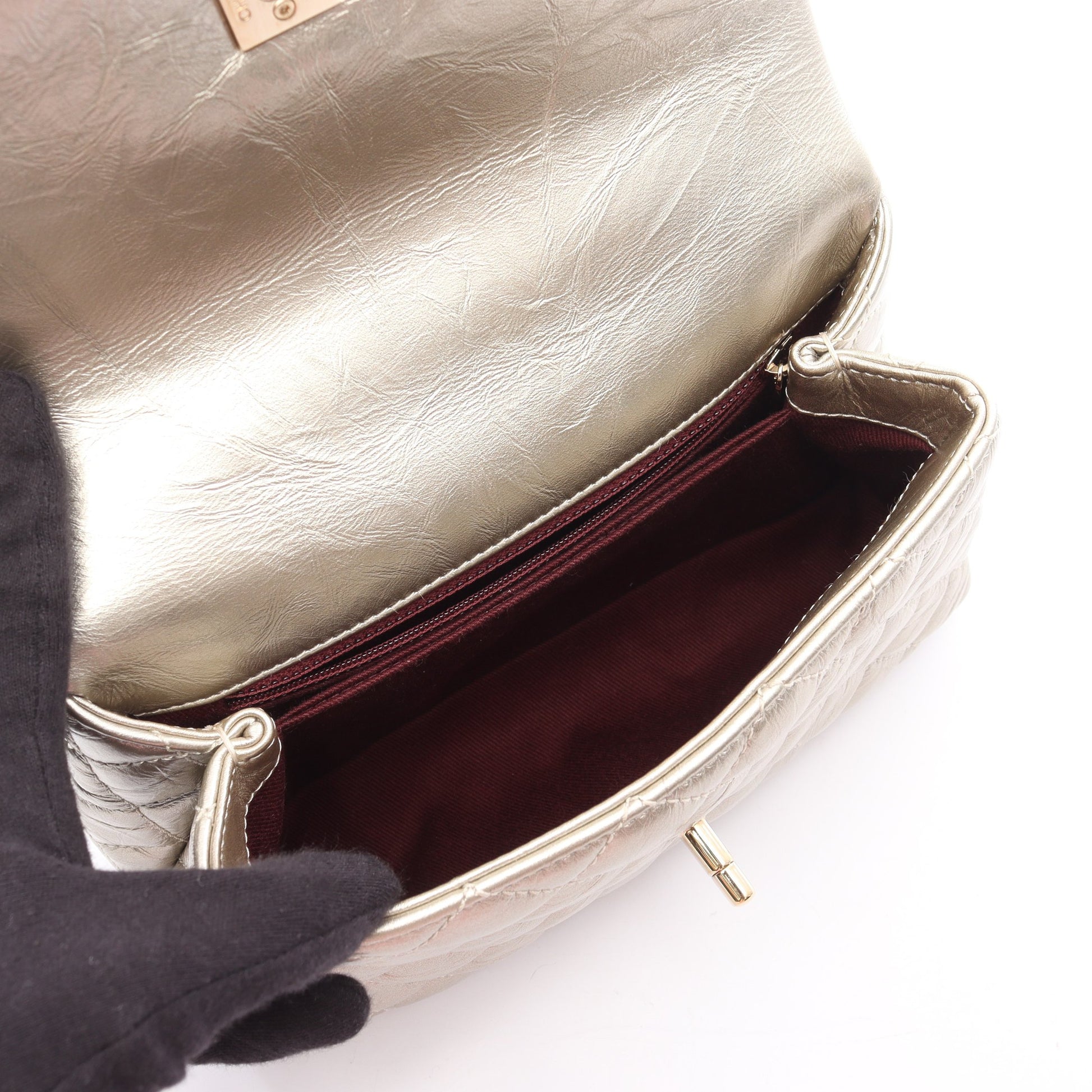 ココハンドル フラップ マトラッセ ハンドバッグ レザー シルバー ゴールド金具 2WAY シャネル バッグ CHANEL
