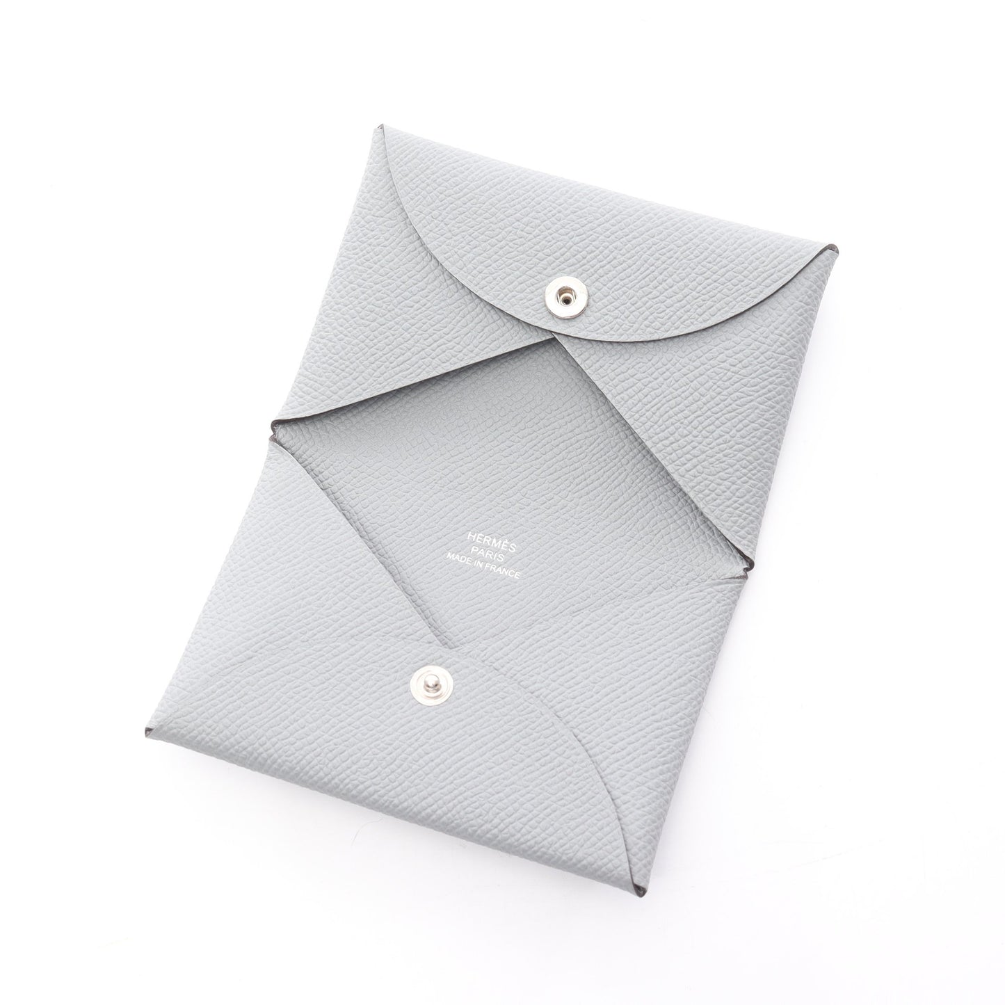 カルヴィ ブルーグラシエ コインケース ヴォーエプソン ブルーグレー シルバー金具 W刻印 エルメス 財布・小物 HERMES